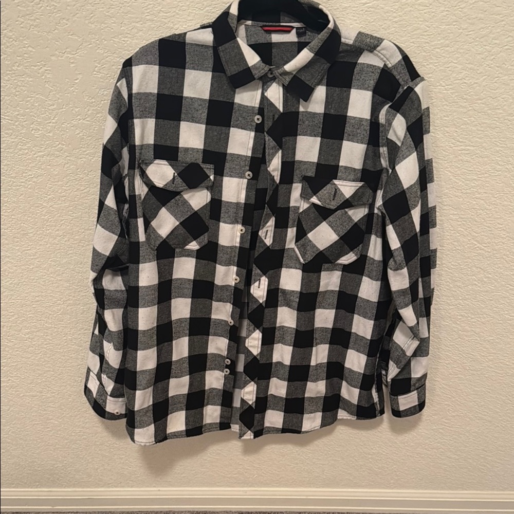 Black and White Checkered Men's Shirt